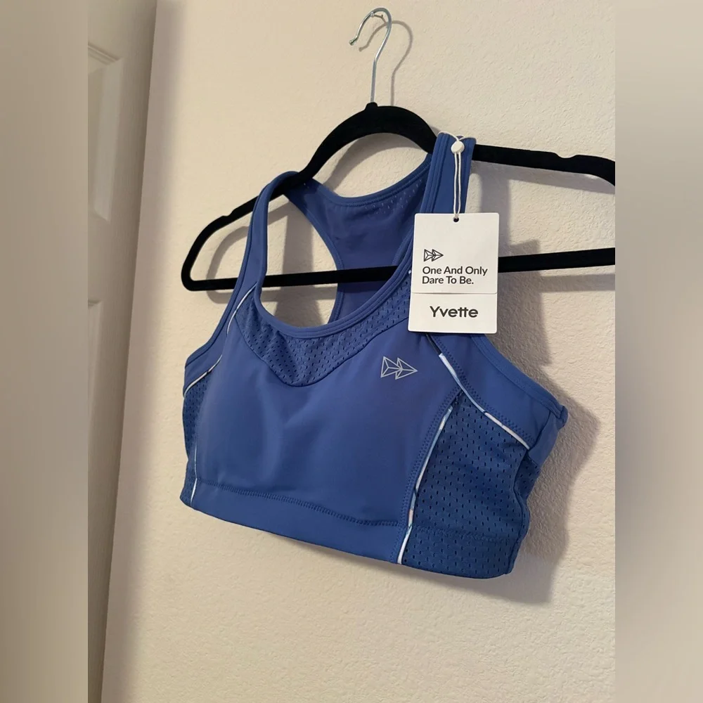 Yvette NWT Sculpt Racerback Line Padded Running Bra